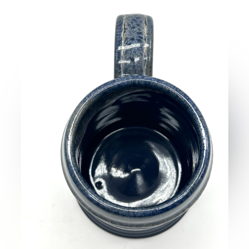 Deneen Pottery Handthrown Mug - 12 oz Blue Drip Glaze - Love Your Melon 2017 USA - Picture 7 of 9
